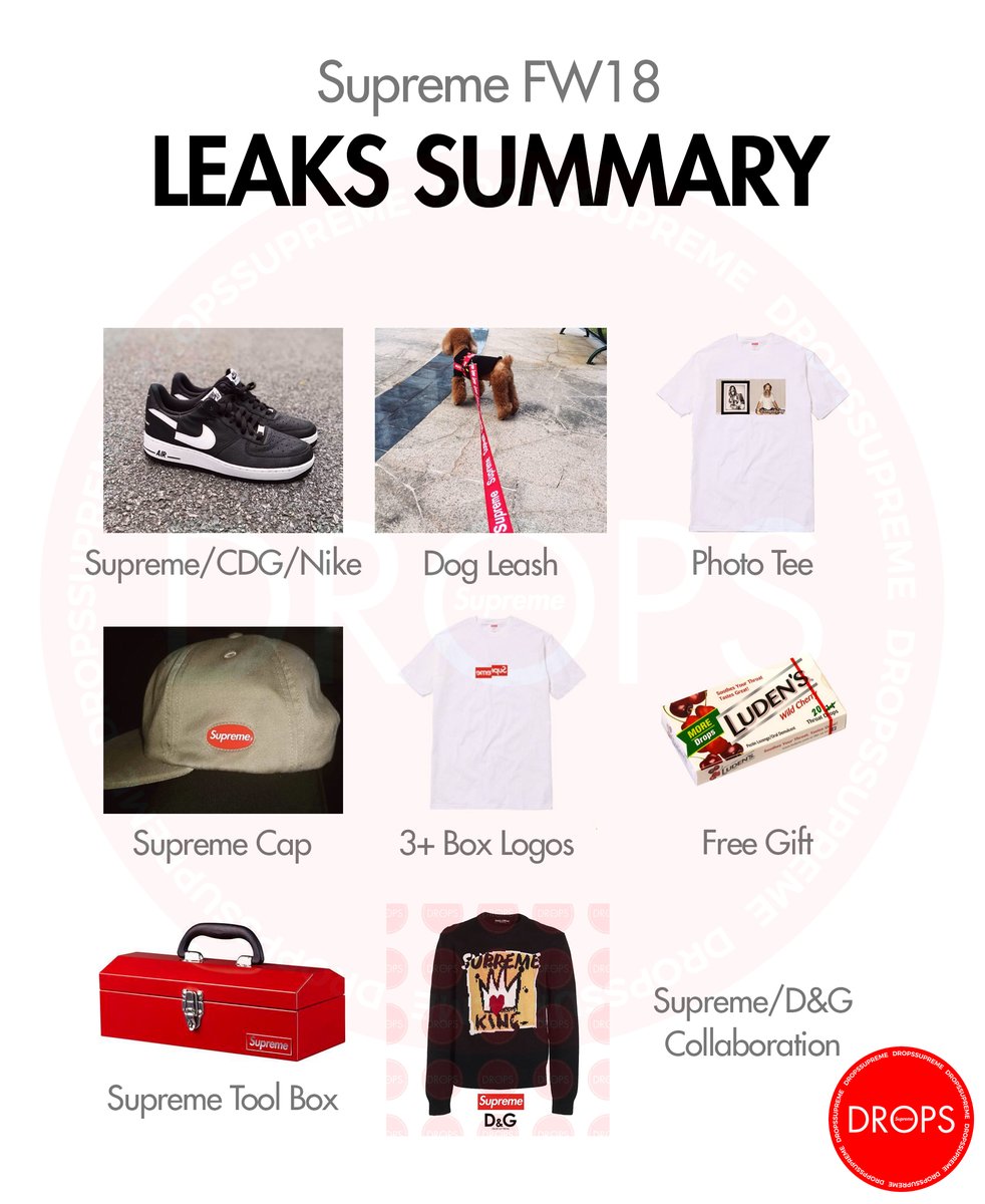 Supreme】2018FWで発売予定の商品一覧がリーク | UP TO DATE