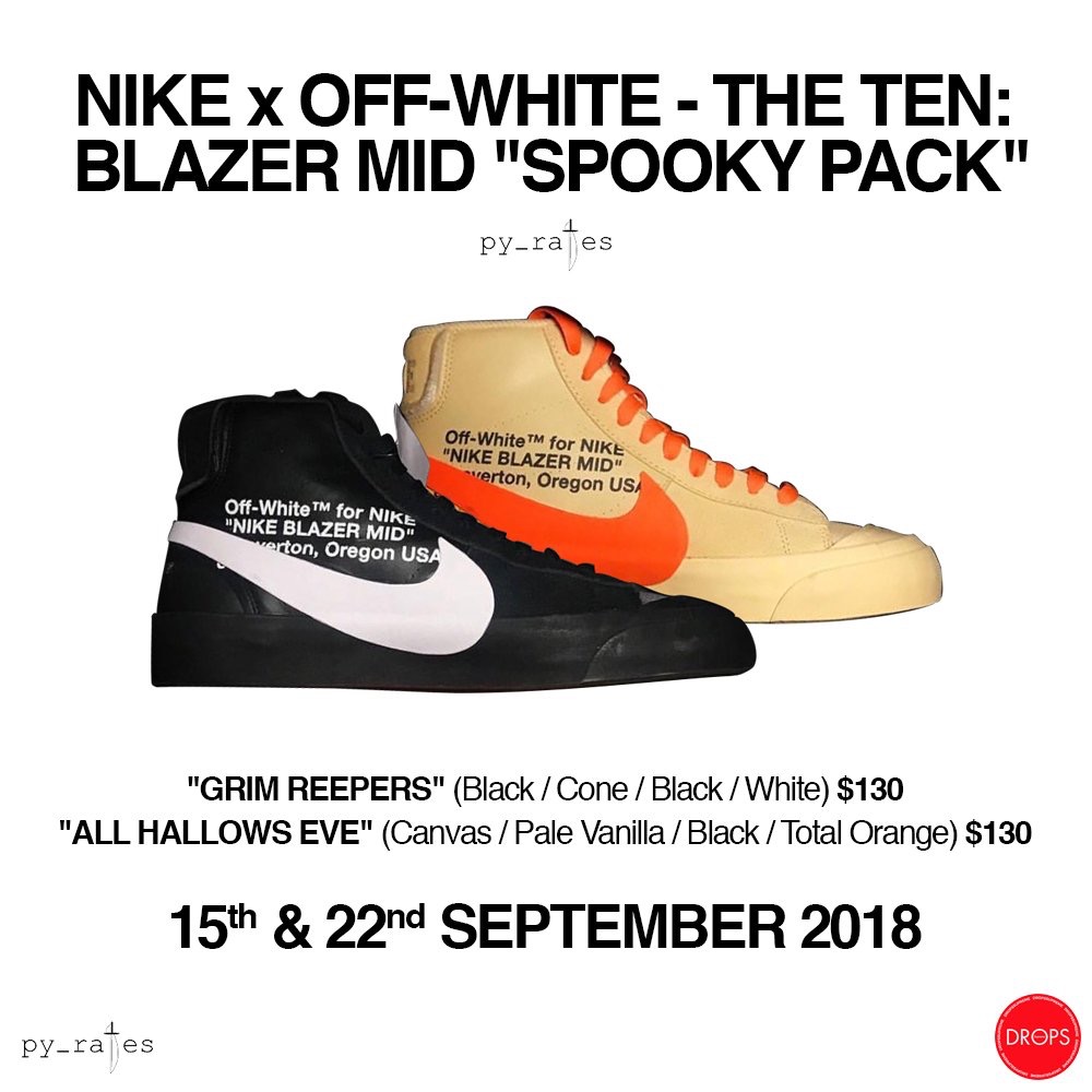 nike off white blazer spooky pack