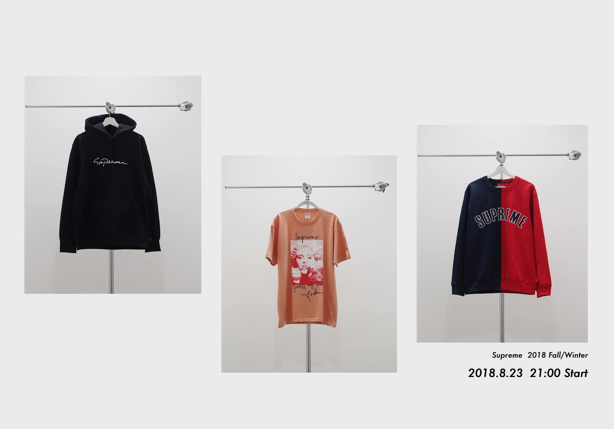 8月23日（木）21時〜 UG.SHAFTオンラインにてSupreme 2018FW WEEK1の