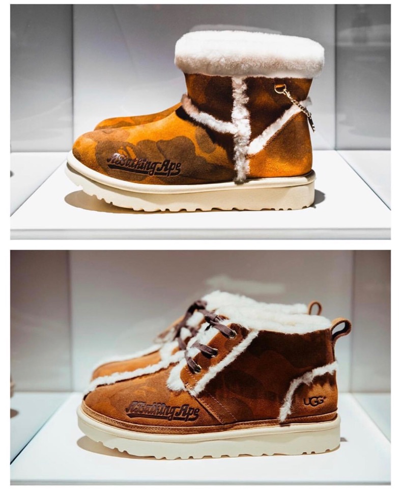 UGG × A BATHING APE】コラボブーツなどのアイテムが2019年に発売予定