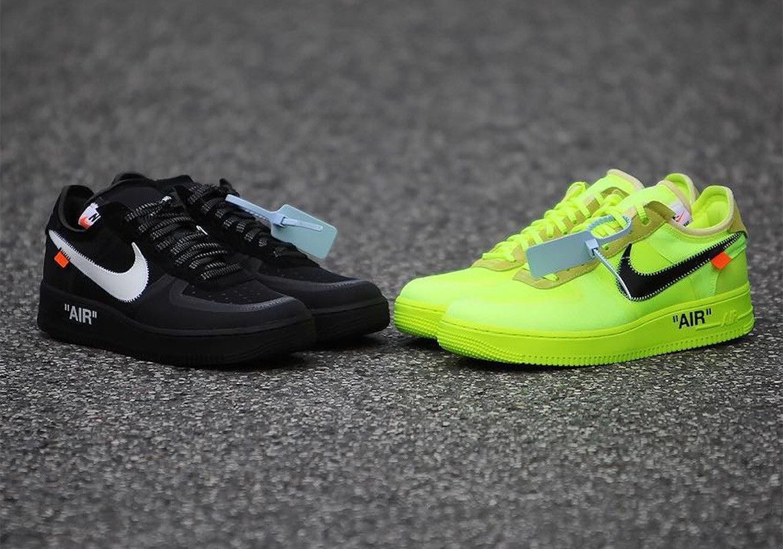 Off-White™ × NIKE】12月19日（水）発売予定 AIR FORCE 1 “BLACK”  “VOLT” | UP TO DATE