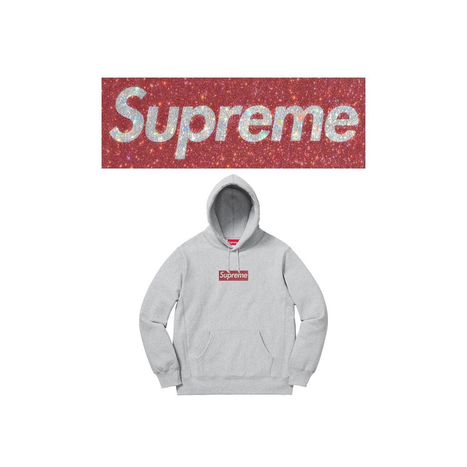 Supreme スワロフスキー ボックスロゴ パーカー | eclipseseal.com