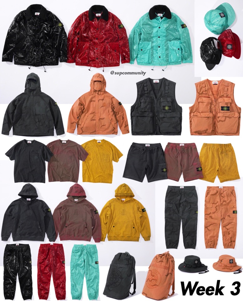 Supreme × Stone Island】3月16日（土）発売予定 2019SS WEEK3