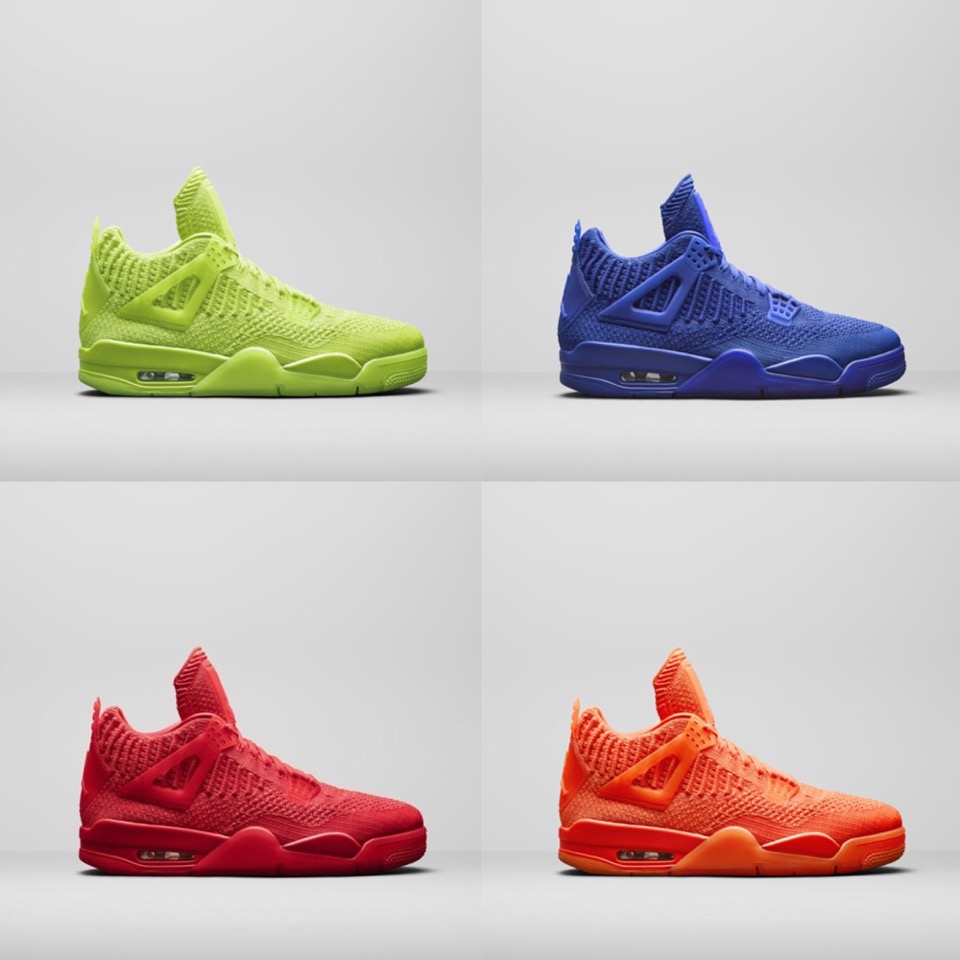 Nike】Air Jordan 4 Flyknit Collection 4カラーが6月14日/7月20日に