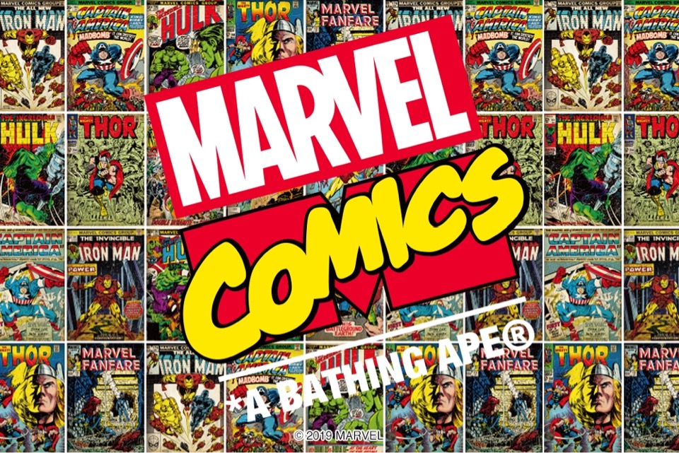 Bape x Marvel Comics 2点XL