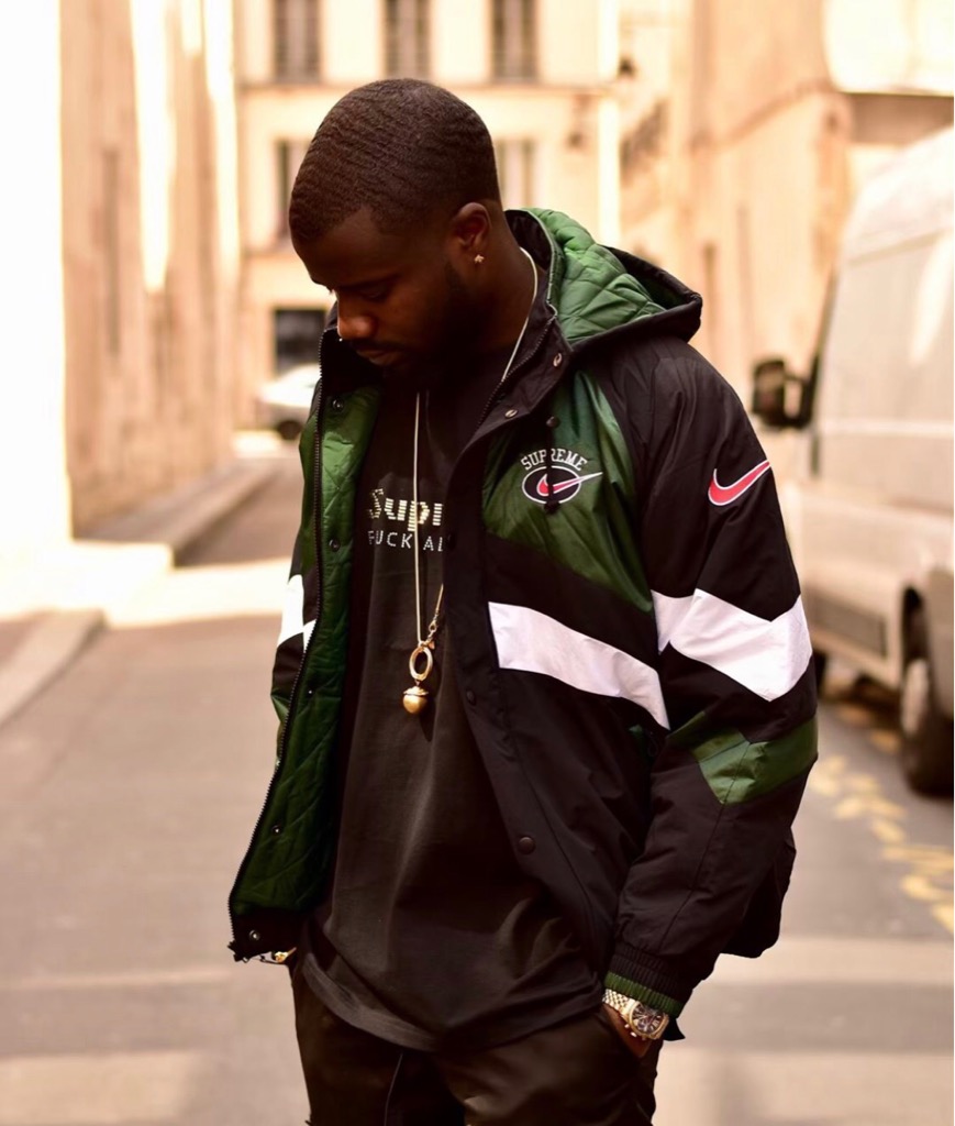 supreme nike hooded sport jacket green