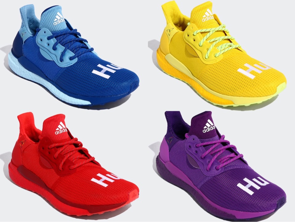 adidas × Pharrell Williams】PW SOLARHU GLIDE カラフルな新色が9月13