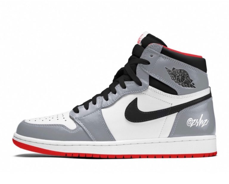 jordan retro 1 high og white black particle grey