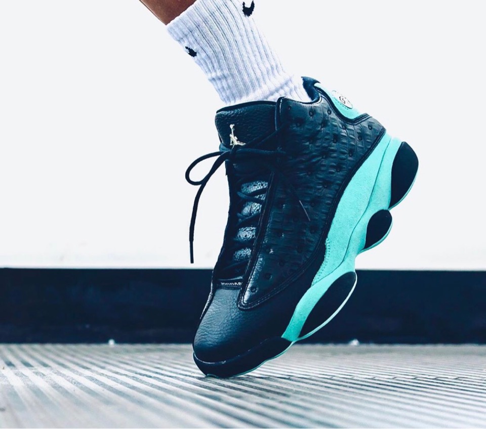 island green air jordan 13