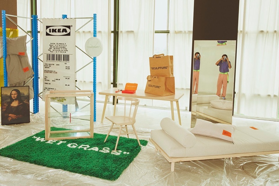 日本限定 IKEA ヴァージルアブロー ラグ マルケラッド off-white IKEA 