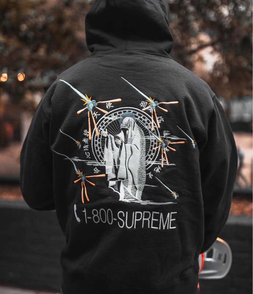 Lサイズ Supreme 1-800 Hooded Sweatshirt 葵産業