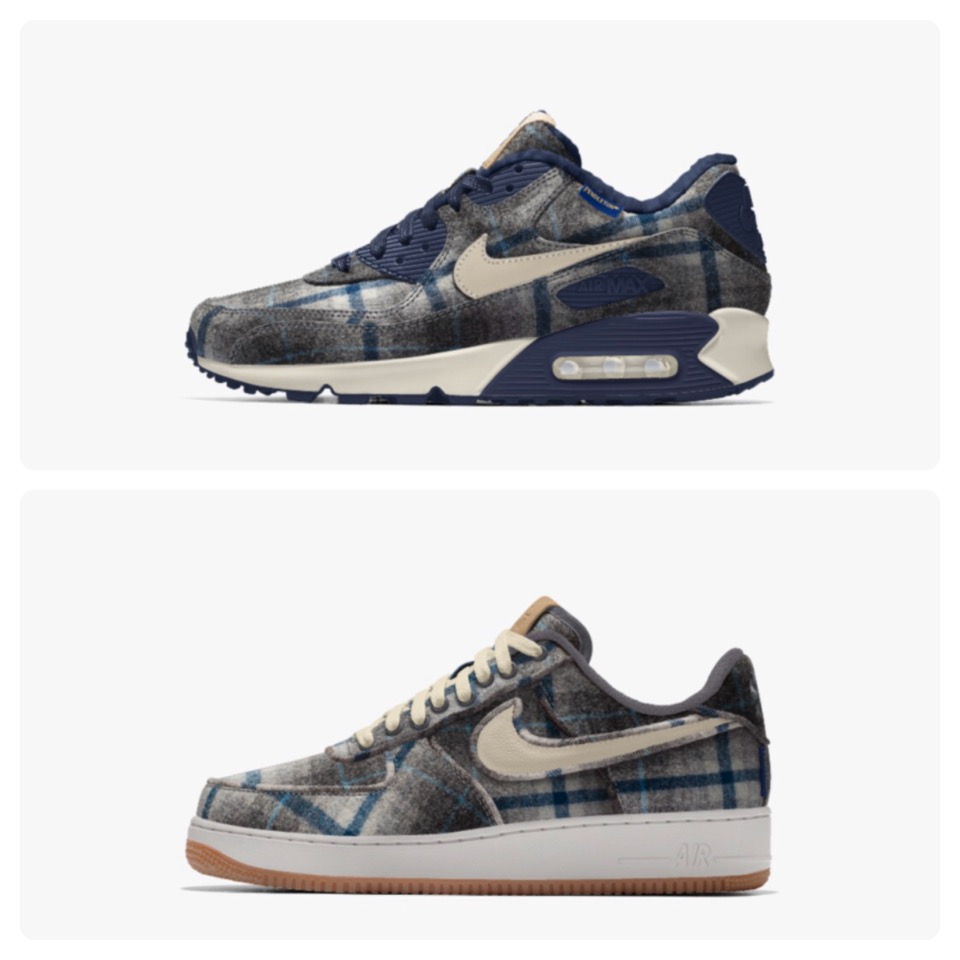 Nike By You × PENDLETON】Air Force 1 Low & Air Max 90が10月15日に 