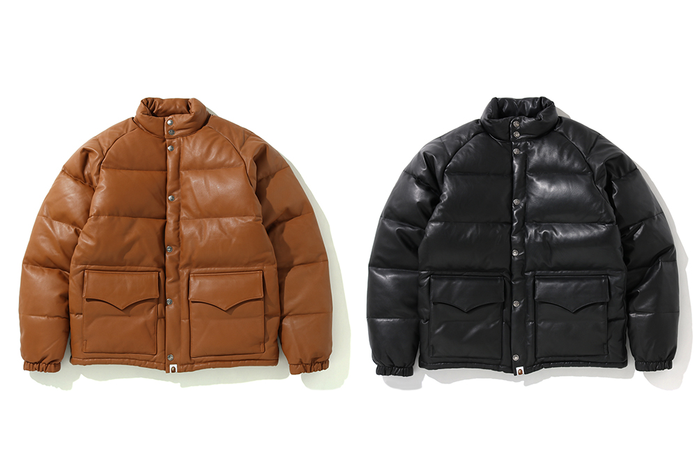 BAPE®︎】キムタク着用 LEATHER CLASSIC DOWN JACKETが11月23日に発売 