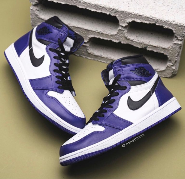 nike aj1 court purple