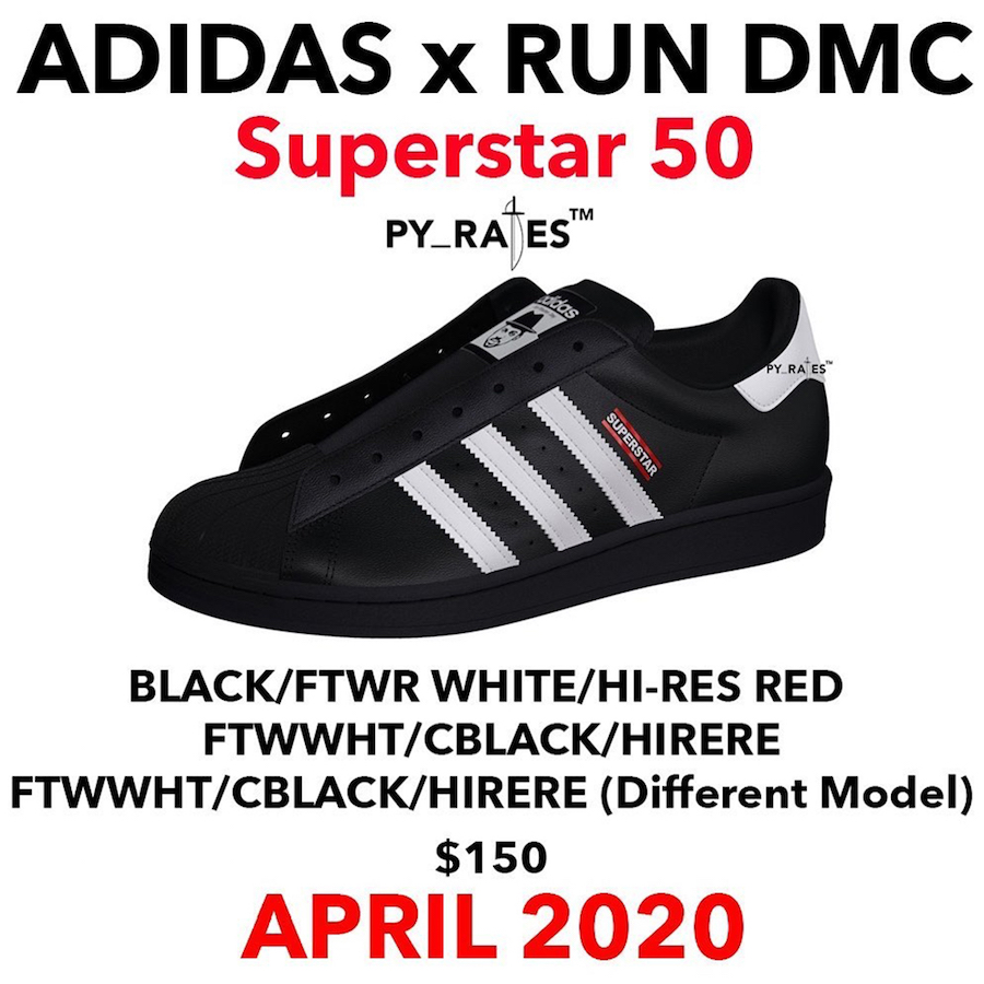 Run Dmc Superstar 2020 Adidas Superstar 50 Run DMC White Men's