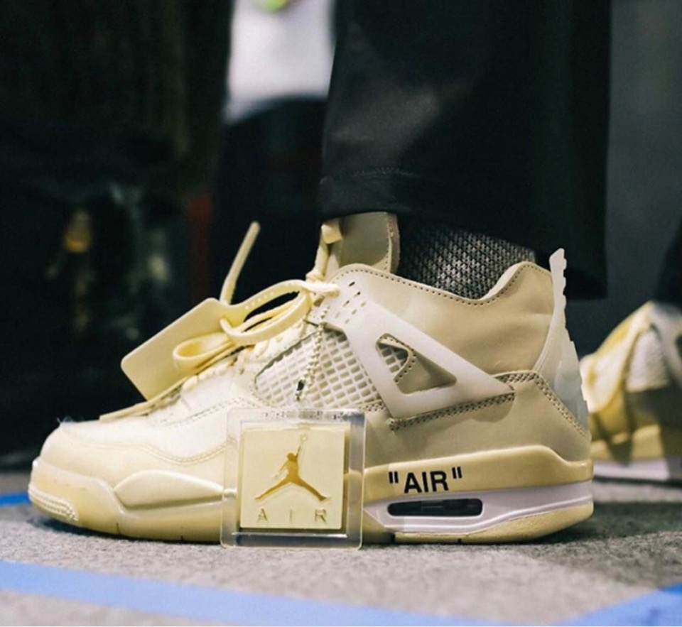 OFF-WHITE×NIKE AIR JORDAN 4 SP SAIL 23.0