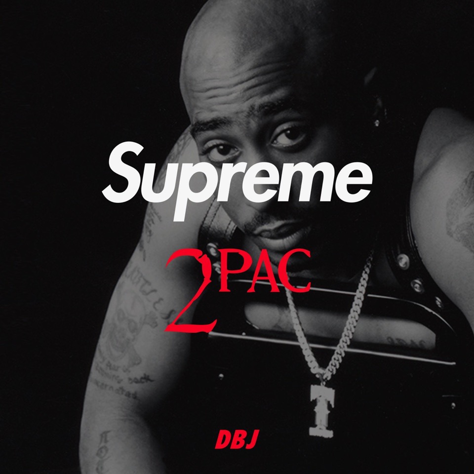 supreme シュプリーム　2pac ブラック　黒