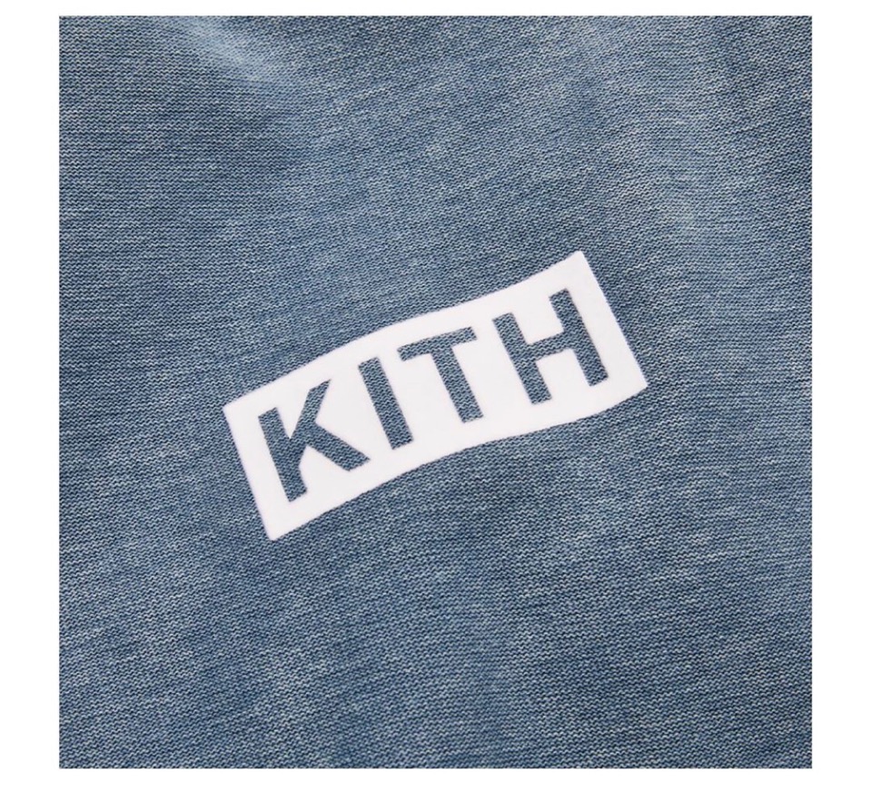 kith paneled LS tee dark indigo ロンTTシャツ/カットソー(七分/長袖)