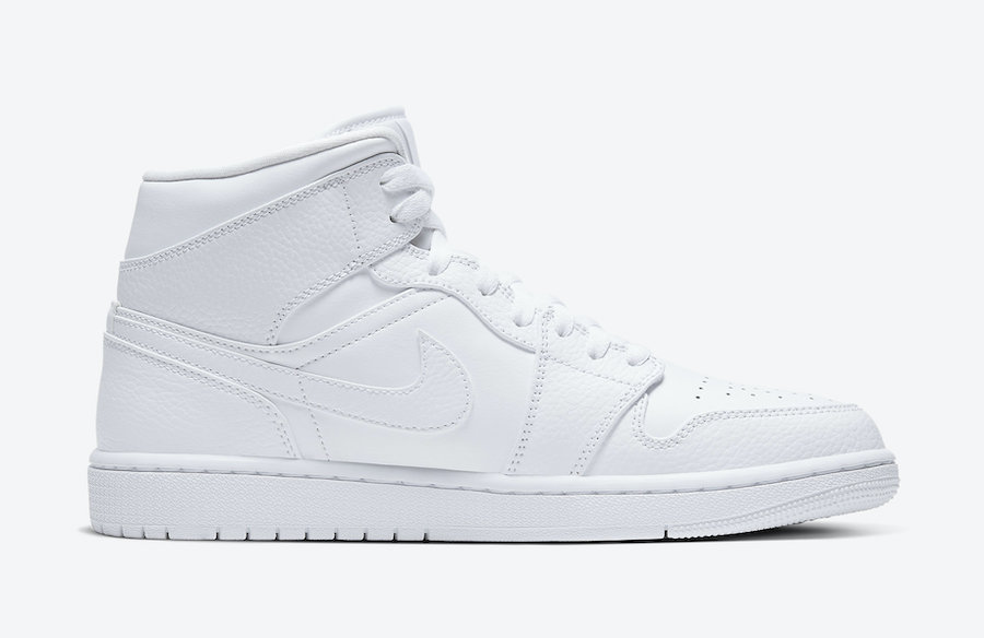 air jordan mid 1 triple white