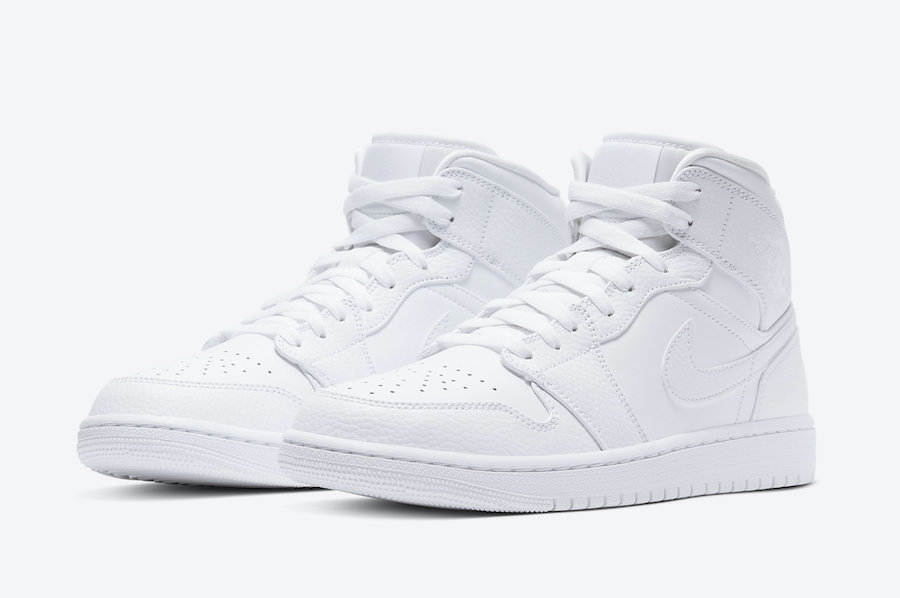 nike air jordan 1 mid triple white