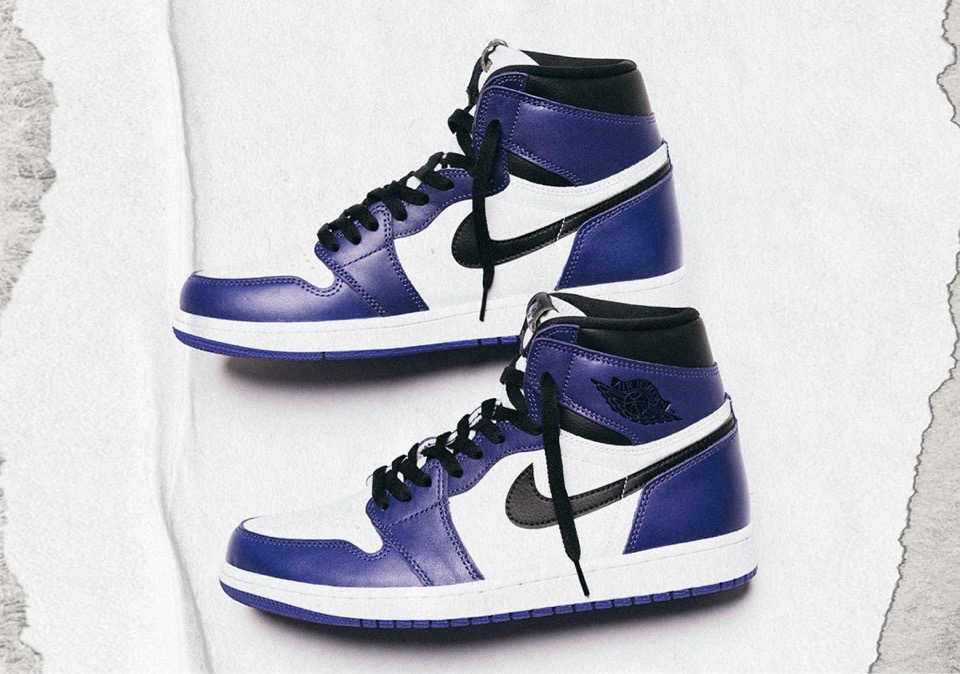 NIKE ナイキ AIR JORDAN 1 RETRO HIGH OG COURT PURPLE エアジョーダン1 レトロ ハイ コートパープル ハイカットスニーカー シューズ ホワイト/パープル 555088-500 US9/27.0cm