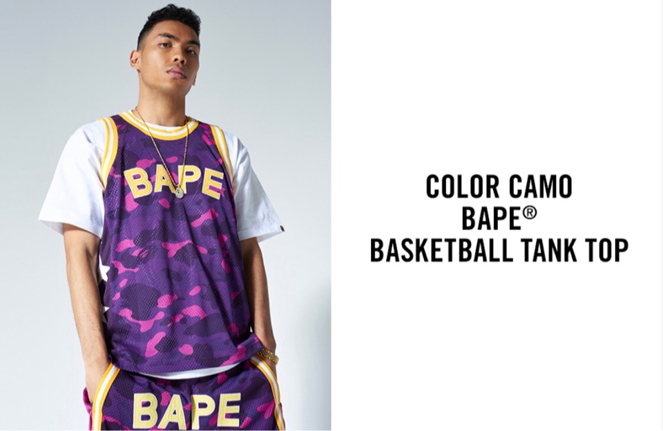 Bape オリジナルcolor Camoで仕上げたバスケットボールタンクトップが4月17日に発売予定 Up To Date