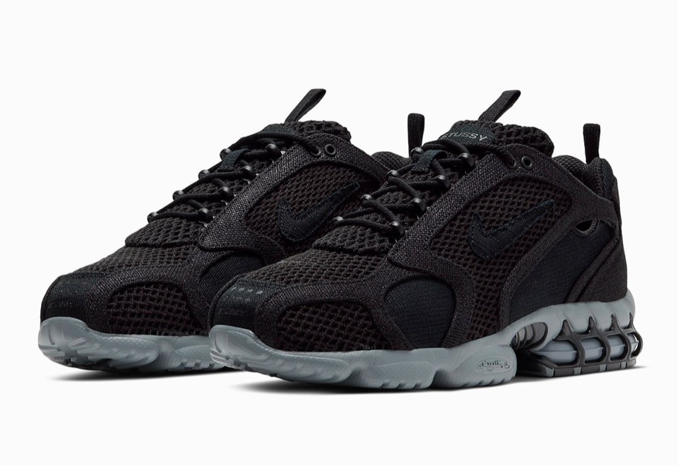 Stüssy × Nike】Air Zoom Spiridon Caged 2 “Black/Cool Grey”が国内