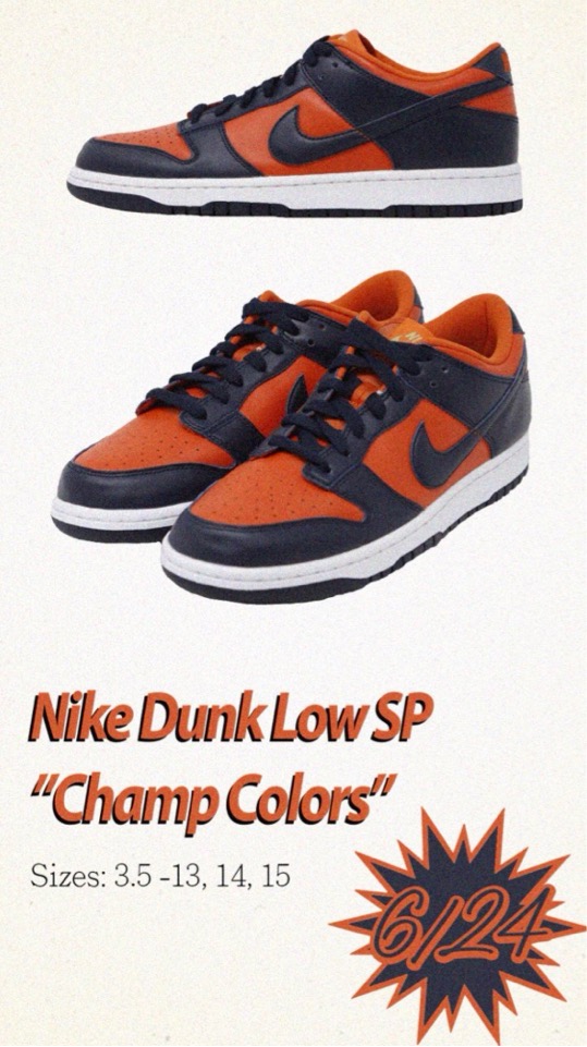 nike dunk low sp champ