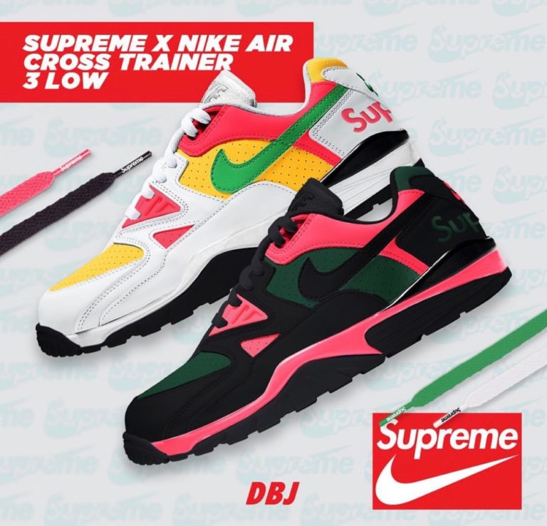 ãSupreme Ã NikeãAir Cross Trainer 3 Low å¨2è²ãå½å10æ16æ¥ã«çºå£²äºå® | UP TO DATE