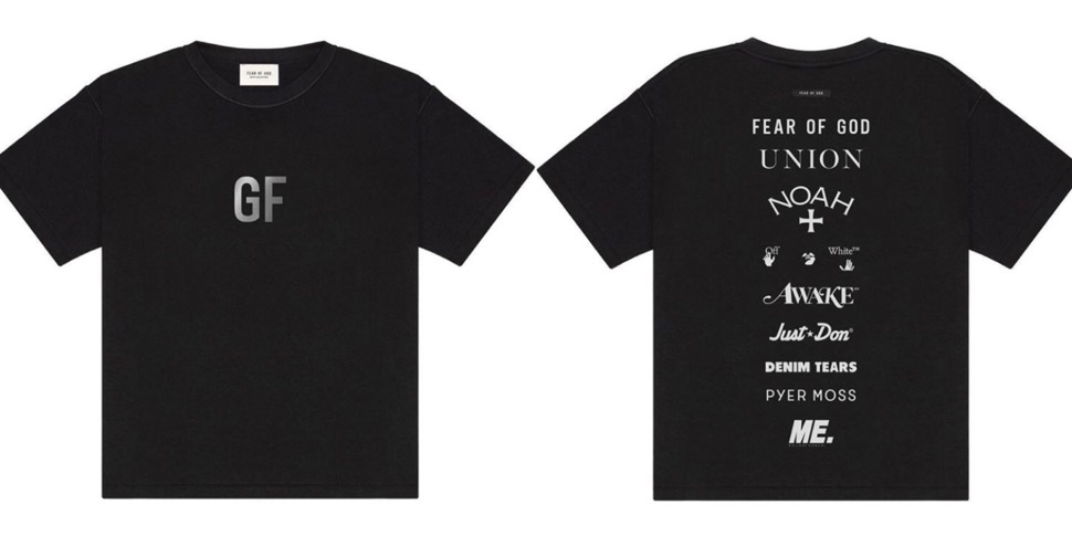 Fear Of God 黒人死亡事件に向けたチャリティーtシャツが6月5日に発売予定 Up To Date
