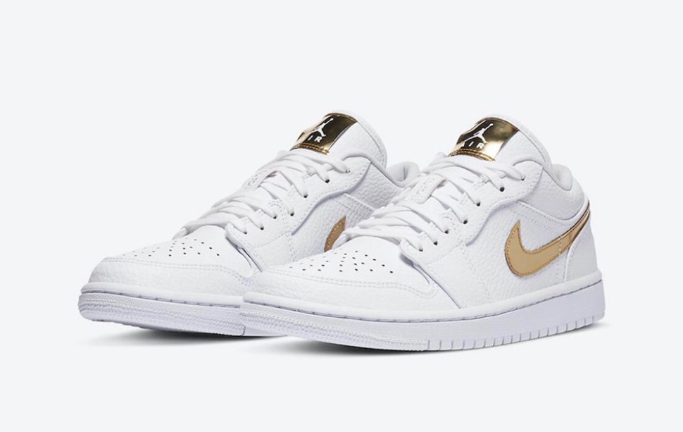 Nike】Wmns Air Jordan 1 Low SE “White/Metallic Gold”が国内10月11日 ...