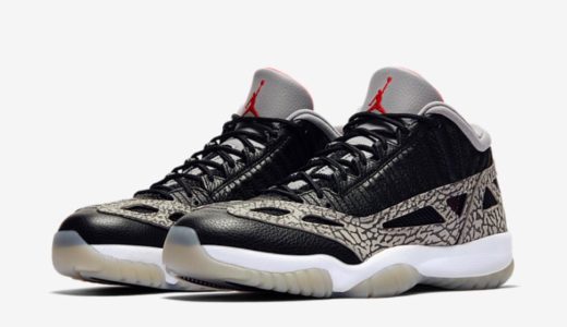 【Nike】Air Jordan 11 Low IE “Black Cement”が7月16日に発売予定