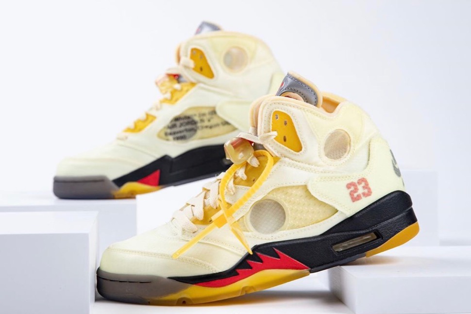 Off-White™ × Nike】Air Jordan 5 Retro SP “Sail”が国内10月29日に