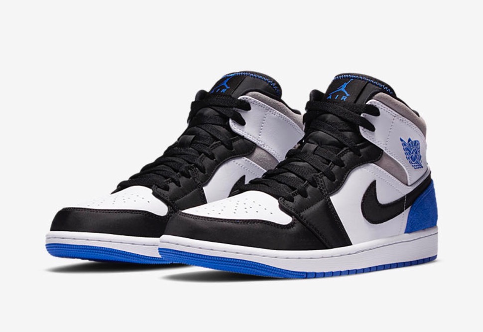 Nike】Air Jordan 1 Mid SE “Black/White/Game Royal” ［852542-102