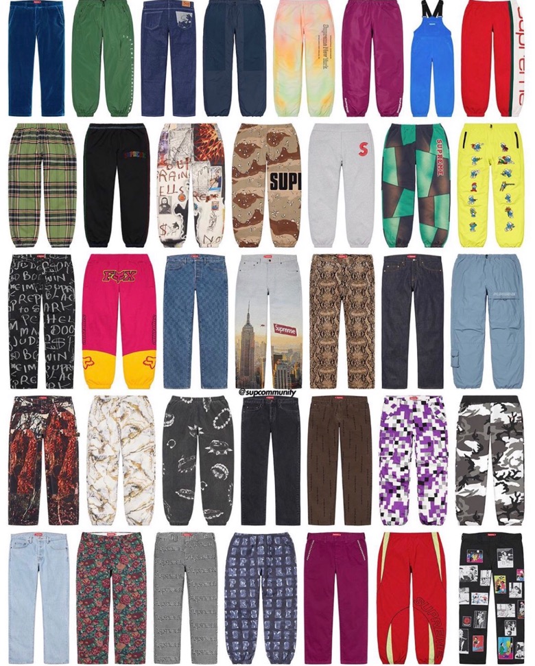 Supreme】2020年秋冬コレクションに登場するパンツ&ショーツ（Pants