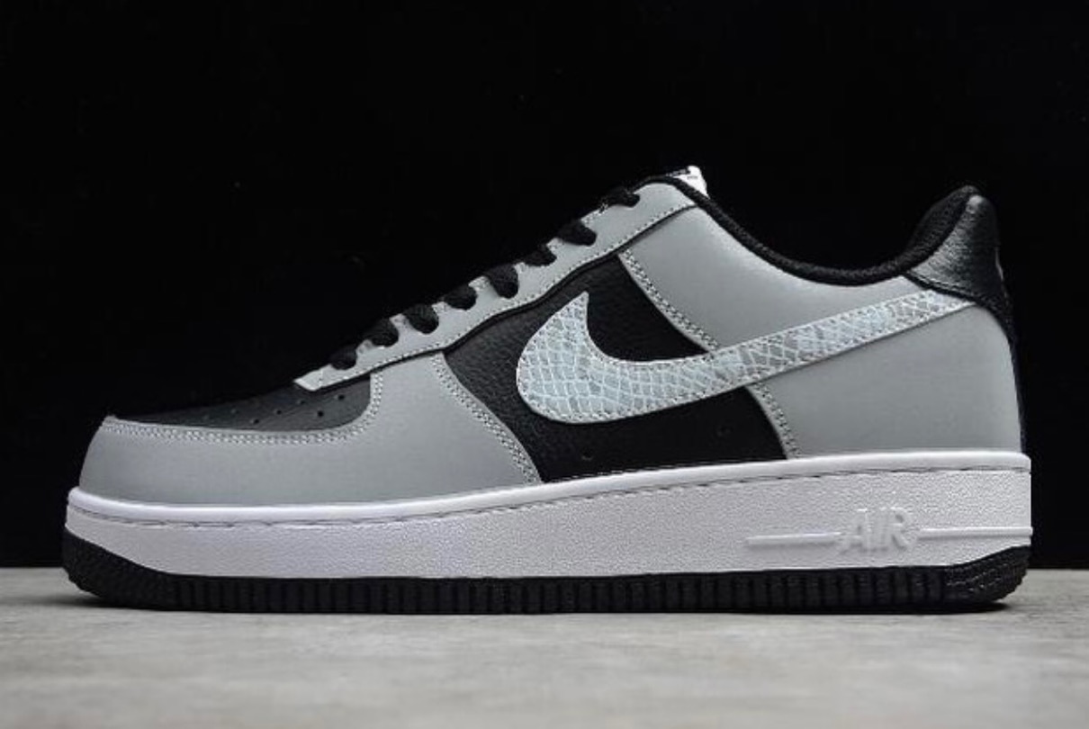 NIKE ナイキ AIR FORCE 1 SILVER SNAKE 黒蛇 復刻版-