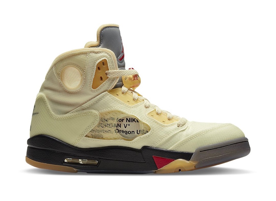 Off-White™ × Nike】Air Jordan 5 Retro SP “Sail”が国内10月29日に