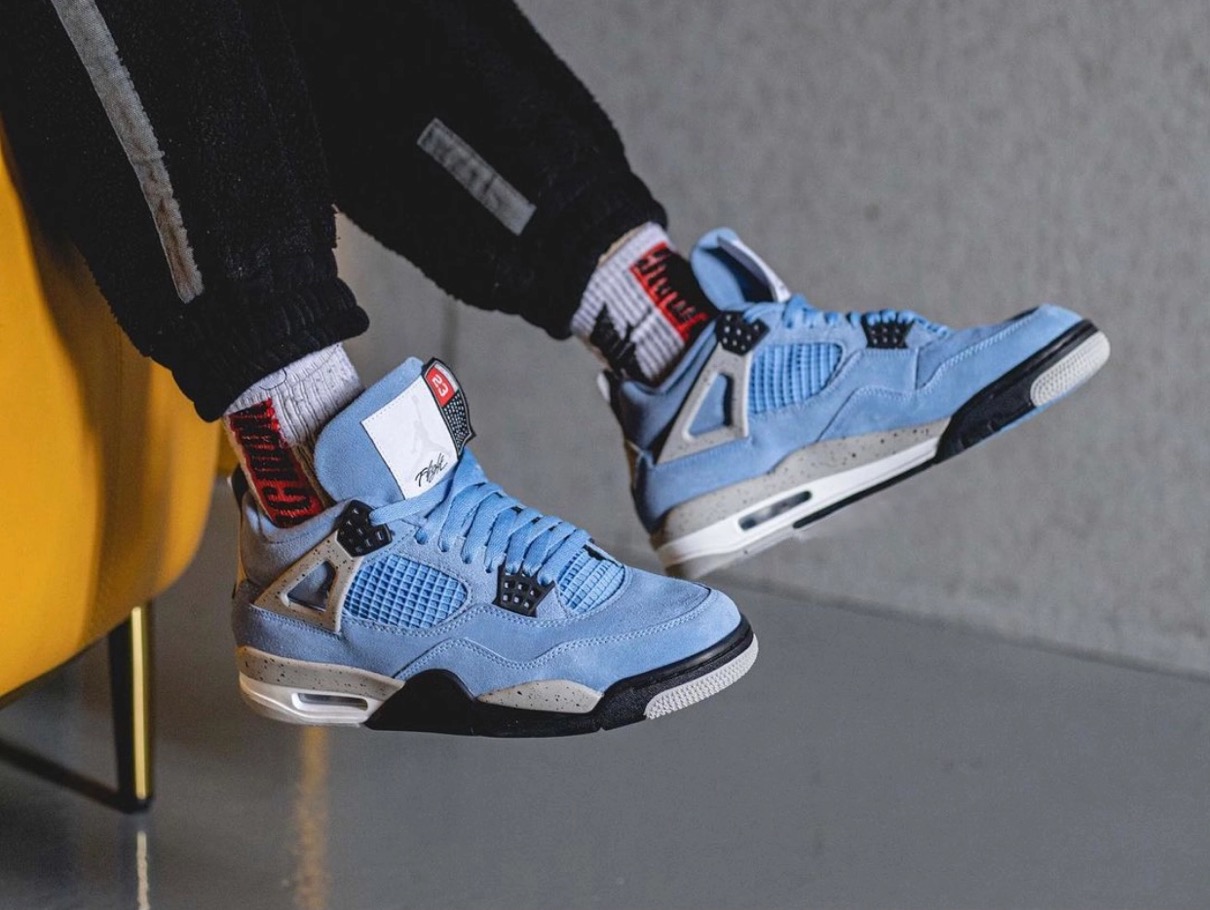 all blue jordan retro 4