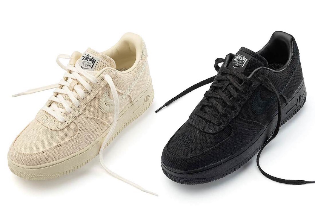 Stüssy × Nike】Air Force 1 Low “Black”  “Fossil Stone”が国内12月12日/12月15日に発売予定  | UP TO DATE
