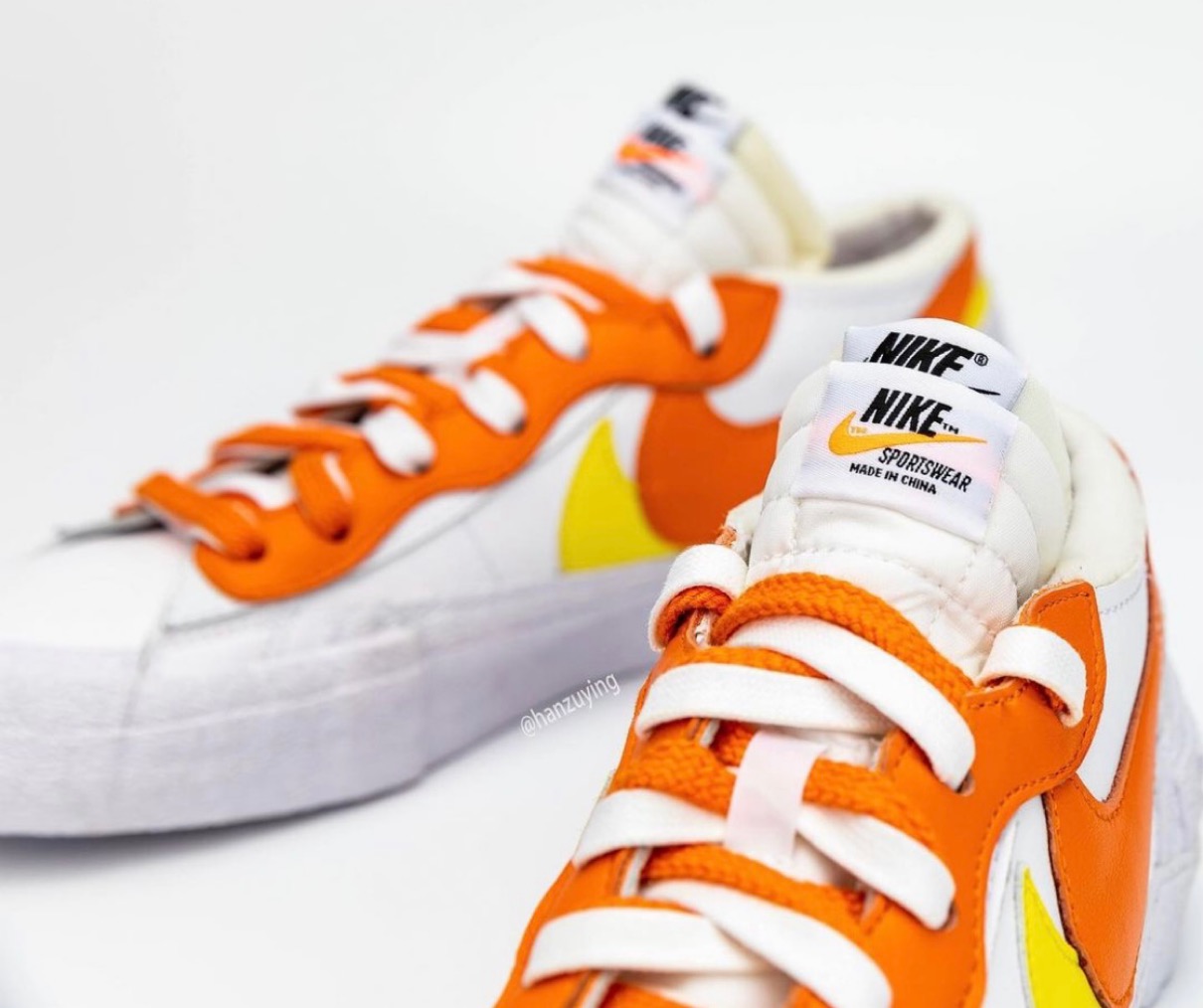 Sacai × Nike】Blazer Low “Classic Green” & “Magma Orange”が国内6月