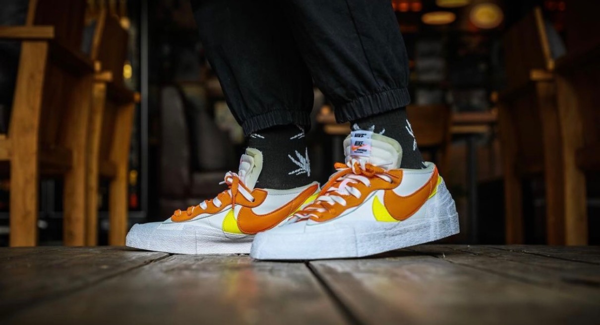 Sacai × Nike】Blazer Low “Classic Green” & “Magma Orange”が