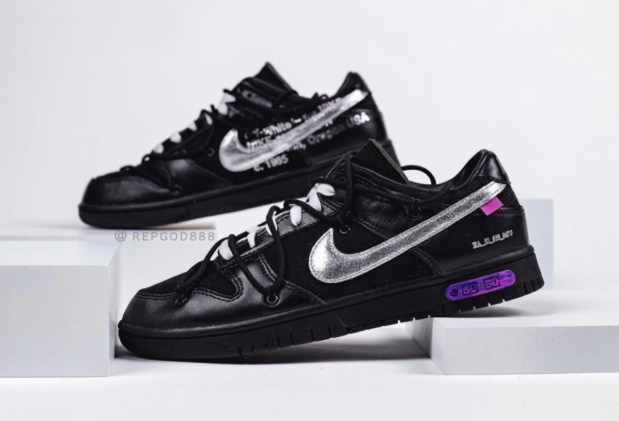 off white nike dunk low 1 of 50 black 50