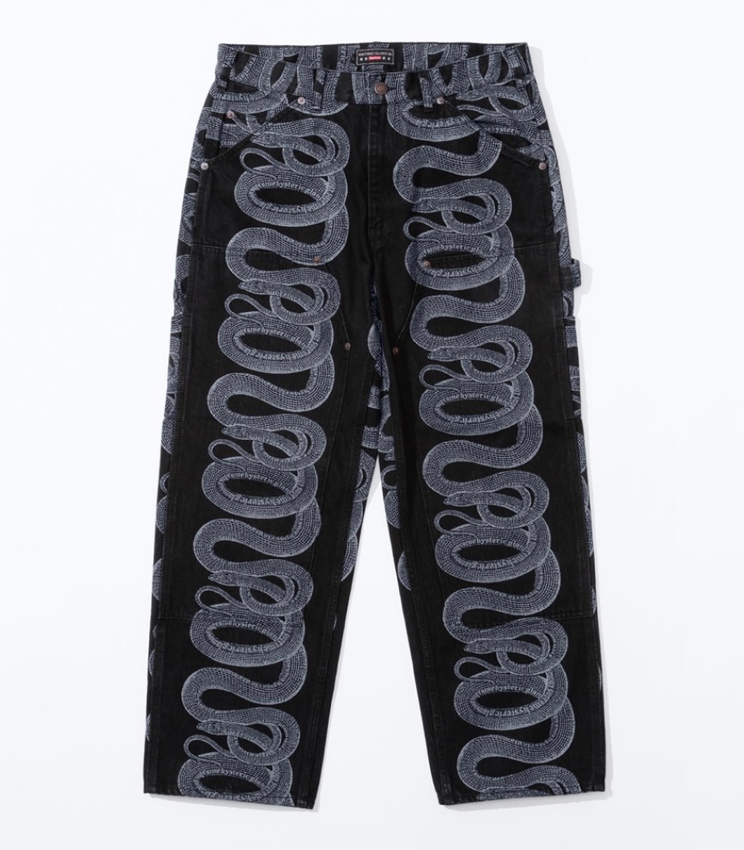 Shop Supreme 2021 SS Supreme HYSTERIC GLAMOUR Snake Double Knee