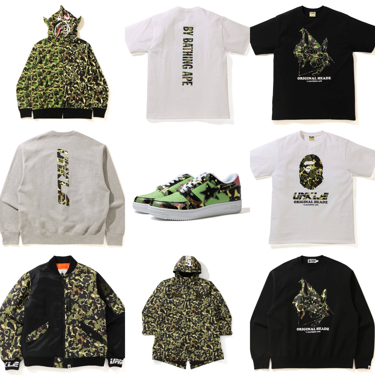 BAPE®︎ VS UNKLE/MO WAX】“Original Headz”コレクションが国内3月20日 