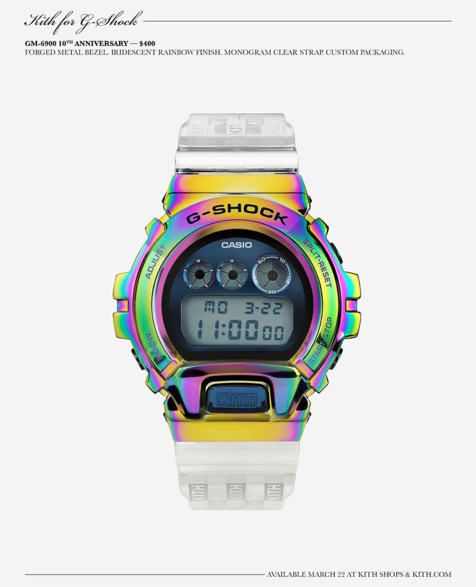 KITH × G-SHOCK】キス10周年を記念したコラボモデル〈GM-6900〉が国内3