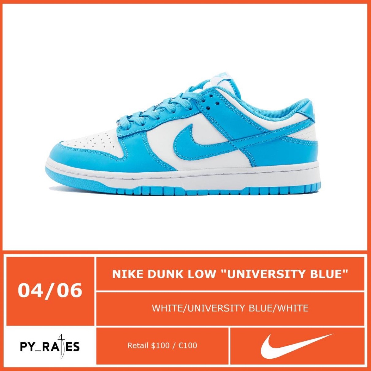 Nike】Dunk Low Retro “University Blue”が国内5月3日/5月6日に発売 