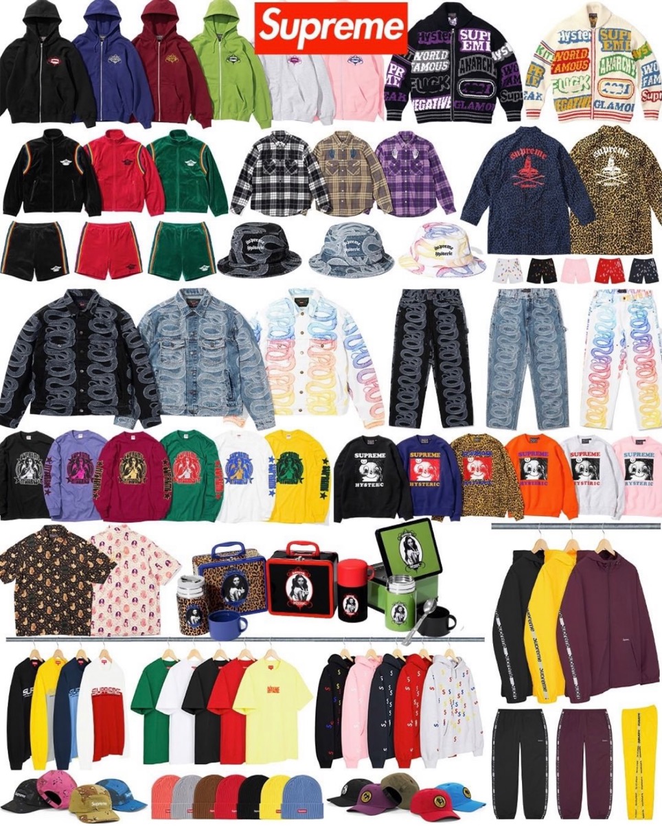 Supreme × HYSTERIC GLAMOUR】2021SS Week4 国内3月20日に発売予定 全 ...