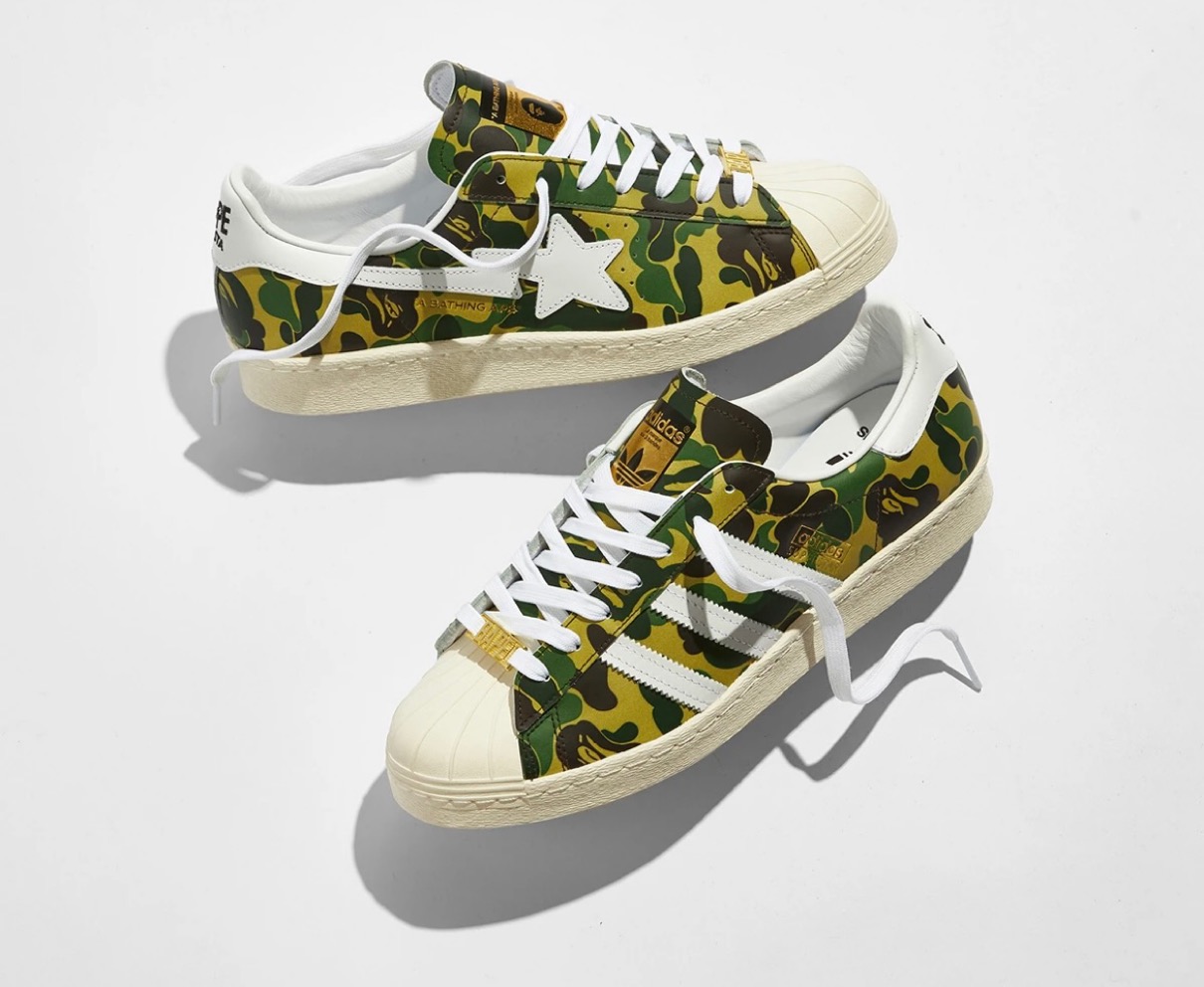 adidas × BAPE®︎】SUPERSTAR 80'S “Green Camo”が国内5月1日／5月8日に発売予定 | UP TO DATE