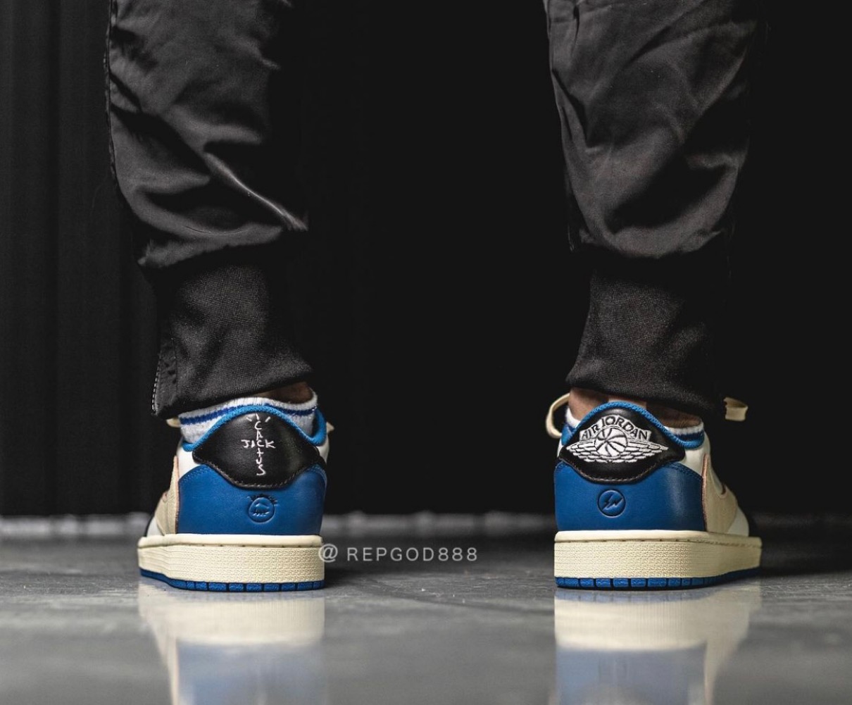 Travis Scott × Nike × Fragment Air Jordan 1 Low OG “Military Blue ...