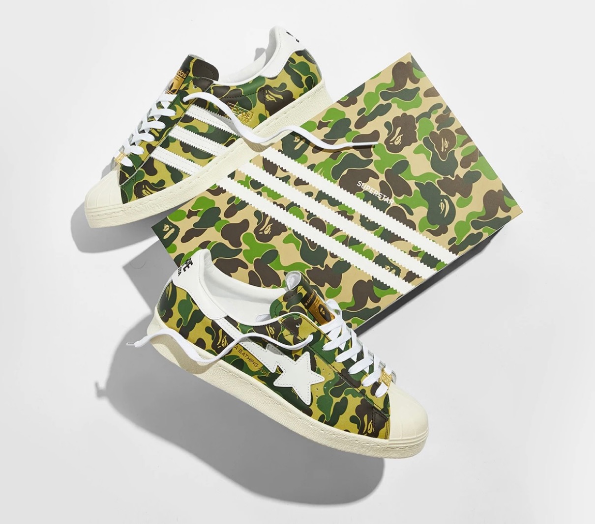 adidas × BAPE®︎】SUPERSTAR 80'S “Green Camo”が国内5月1日／5月8日に発売予定 | UP TO DATE